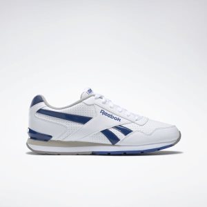 Reebok Royal Glide S Clip Turnschuhe Herren - Weiß/Königsblau/DunkelGrau - DE 261-BPO